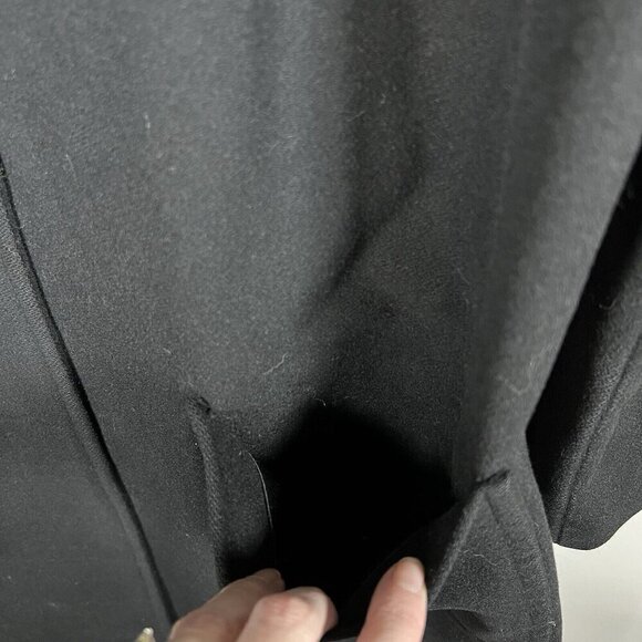 PENDLETON Warm WOOL/CASHMERE TRENCH COAT Long Black Winter Jacket Womens Size 10 - Picture 6 of 12